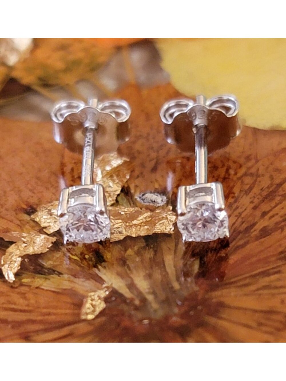 0.25 CTTW Lab Grown Diamond Stud Earrings Sterling Silver D-E VVS-VS NWT - Picture 2 of 7